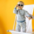 Boys' blue striped set
