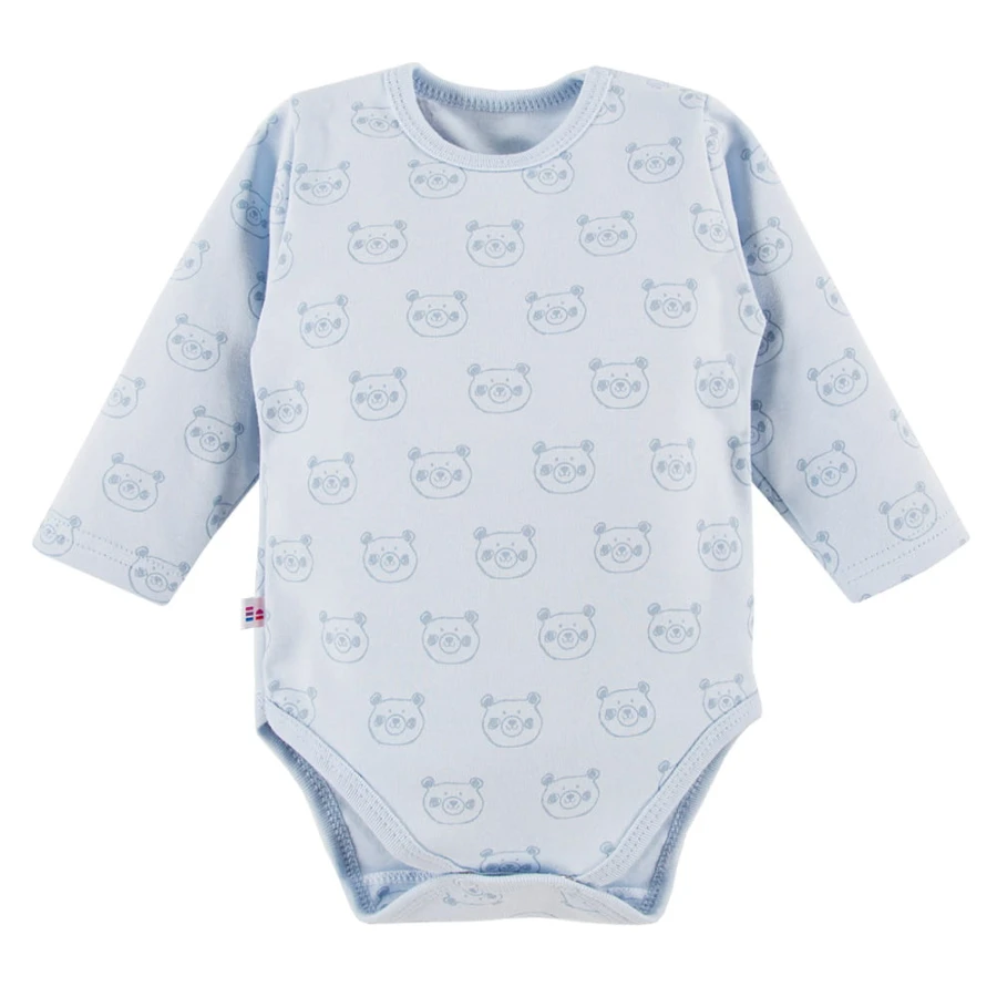 2-pack baby bodysuits blue and mint with bears