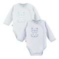 2-pack zavinovací body s medvídkem modré a mátové