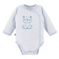 2-pack baby wrap bodysuits with bear blue and mint