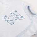 2-pack baby wrap bodysuits with bear blue and mint