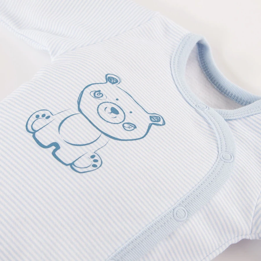 2-pack zavinovací body s medvídkem modré a mátové