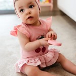 Dětské mušelínové bloomersy růžové