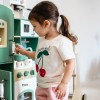 Girls’ ecru T-shirt with cherry print