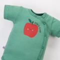 Dětské body s krátkým rukávem zelené s jablíčkem