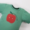 Dětské body zelené s potiskem jablka