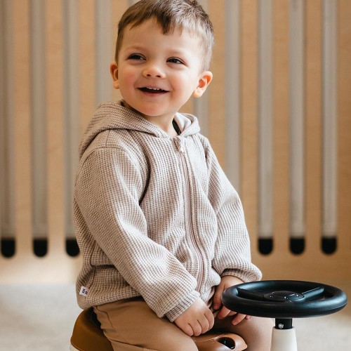 Dětský béžový svetr s kapucí