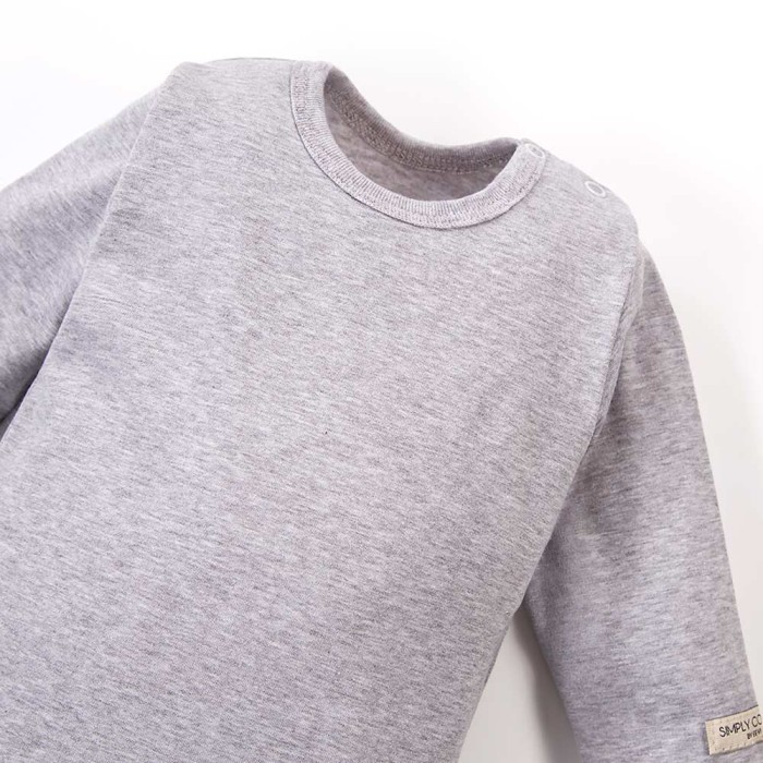 Baby bodysuit plain grey