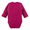 Baby bodysuit plain burgundy, full-length snap