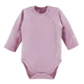 Baby bodysuit plain lavender, full-length snap