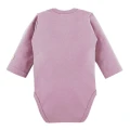 Baby bodysuit plain lavender, full-length snap