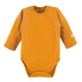 Baby bodysuit plain honey, full-length snap