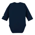 Baby bodysuit plain navy, full-length snap
