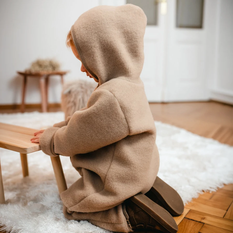 Caramel merino kids jumpsuit