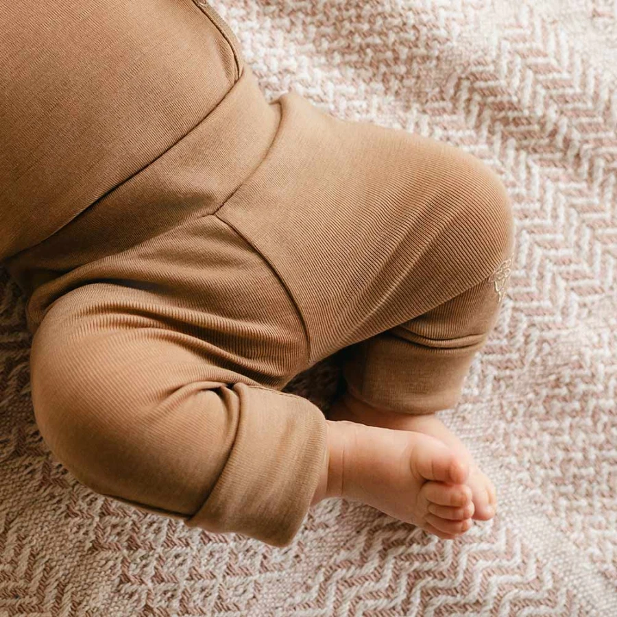 Caramel merino leggings growing with your child