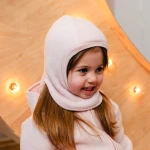 Růžová merino dětská kukla