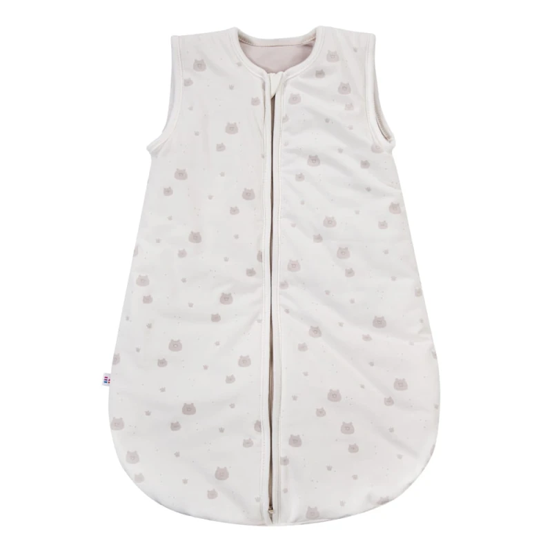 Kojenecký spací pytel ecru s motivem medvídků