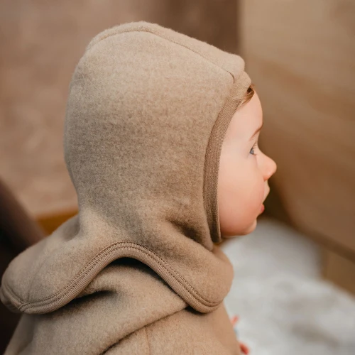 Karamelová dětská merino kukla