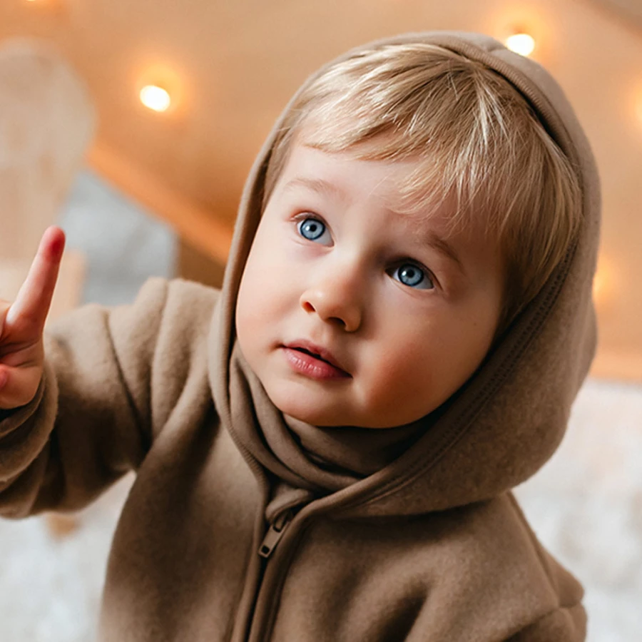 Caramel merino kids balaclava