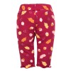Girls set body-tunic and leggings burgundy with leaves and acorns