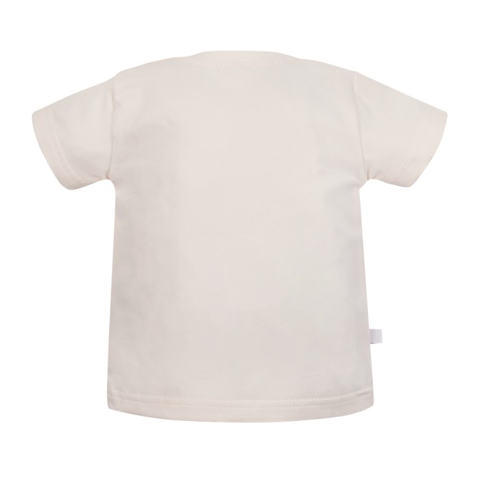 Girls' ecru T-shirt with cherry print