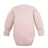 Pink wrap bodysuit made of merino wool