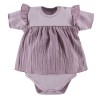 Botanic baby set dress bodysuit and bloomers purple
