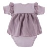 Botanic baby set dress bodysuit and bloomers purple