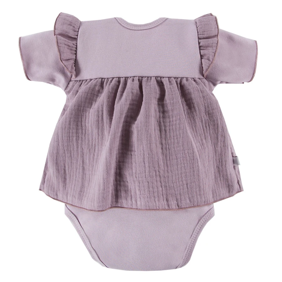 Botanic baby set dress bodysuit and bloomers purple
