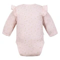 Baby girl set frill bodysuit and footed pants pink
