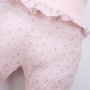 Baby girl set frill bodysuit and footed pants pink