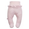 Baby girl set sleepsuit, bodysuit and footed pants pink floral