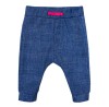 Girls set pink blouse with tulle ruffle and denim-style pants