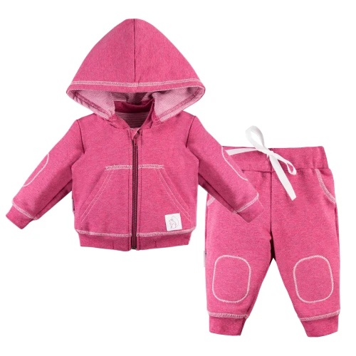 Pink kids tracksuit set