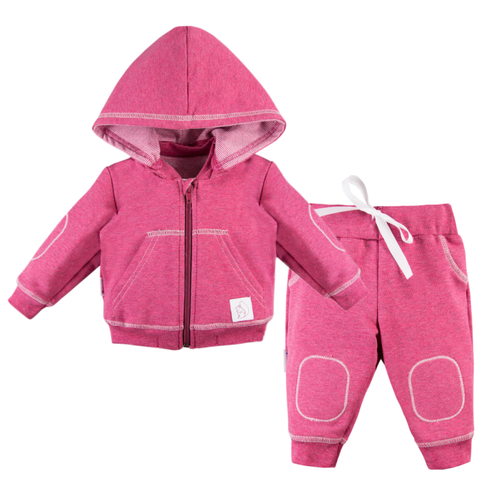 Pink kids tracksuit set