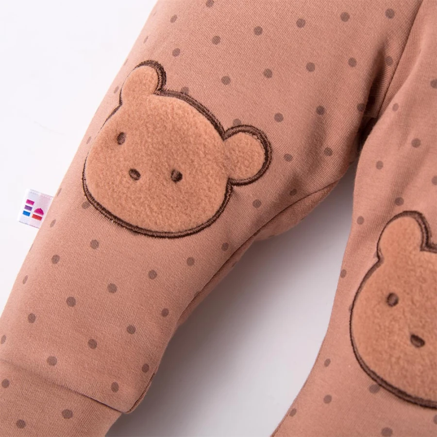 Beige polka dot sweatpants