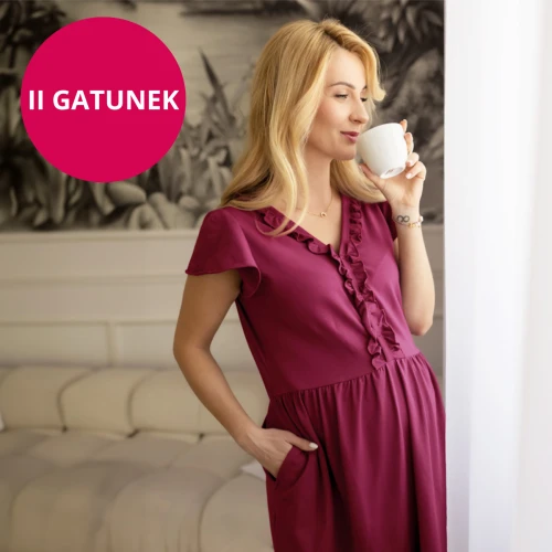 Těhotenská košile bordová LINDA (1)