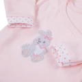 Baby set bodysuit, sleepsuit and jacket in pink