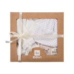 Baby set bodysuit, sleepsuit and jacket in ecru