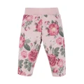Girls' set with tunic featuring tulle frill and rose print leggings