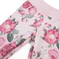 Girls' set with tunic featuring tulle frill and rose print leggings