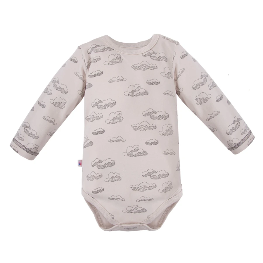 2-pack blue and cloud print bodysuits