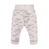 Set with wrap bodysuit and beige cloud print pants
