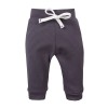 Set with wrap bodysuit and graphite ribbed pants