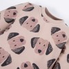 Beige sweatshirt and puppy print pants set