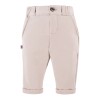 White shirt bodysuit and beige elegant pants set