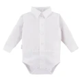 White shirt bodysuit and elegant navy pants set