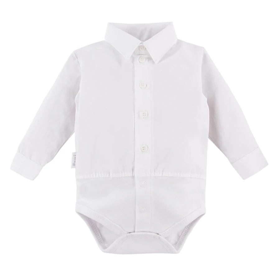 White shirt bodysuit, grey elegant trousers and navy blazer set