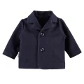 White shirt bodysuit, grey elegant trousers and navy blazer set