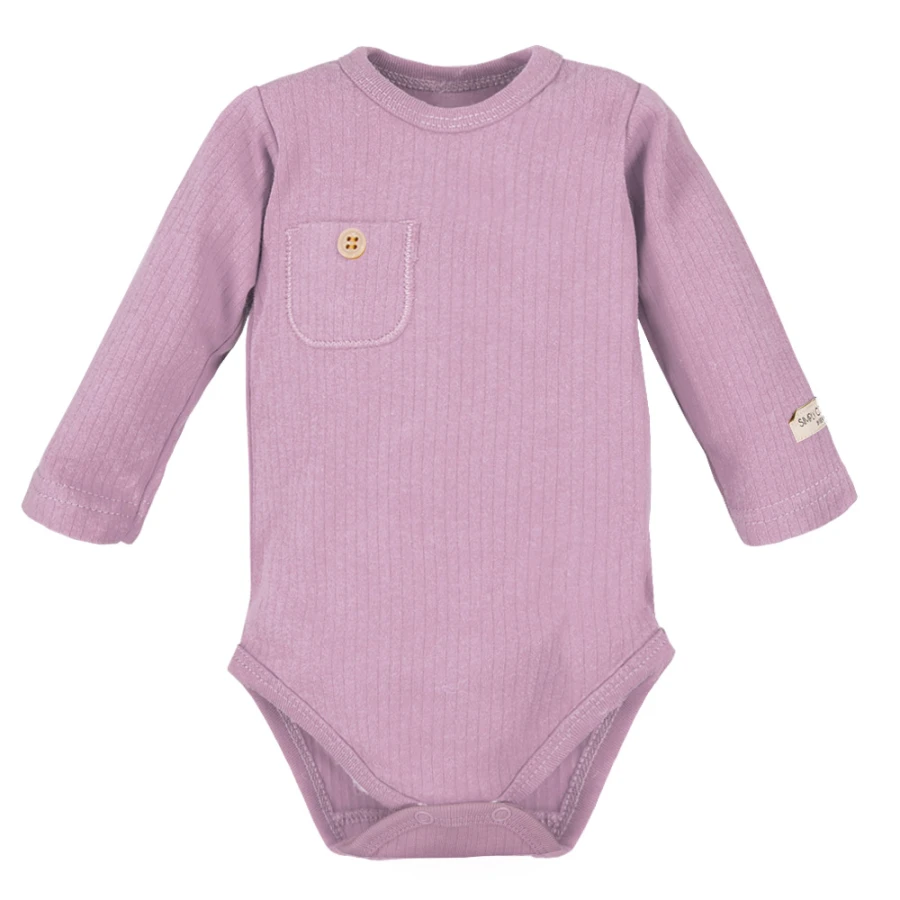 Heather ribbed baby bodysuit and leggings set